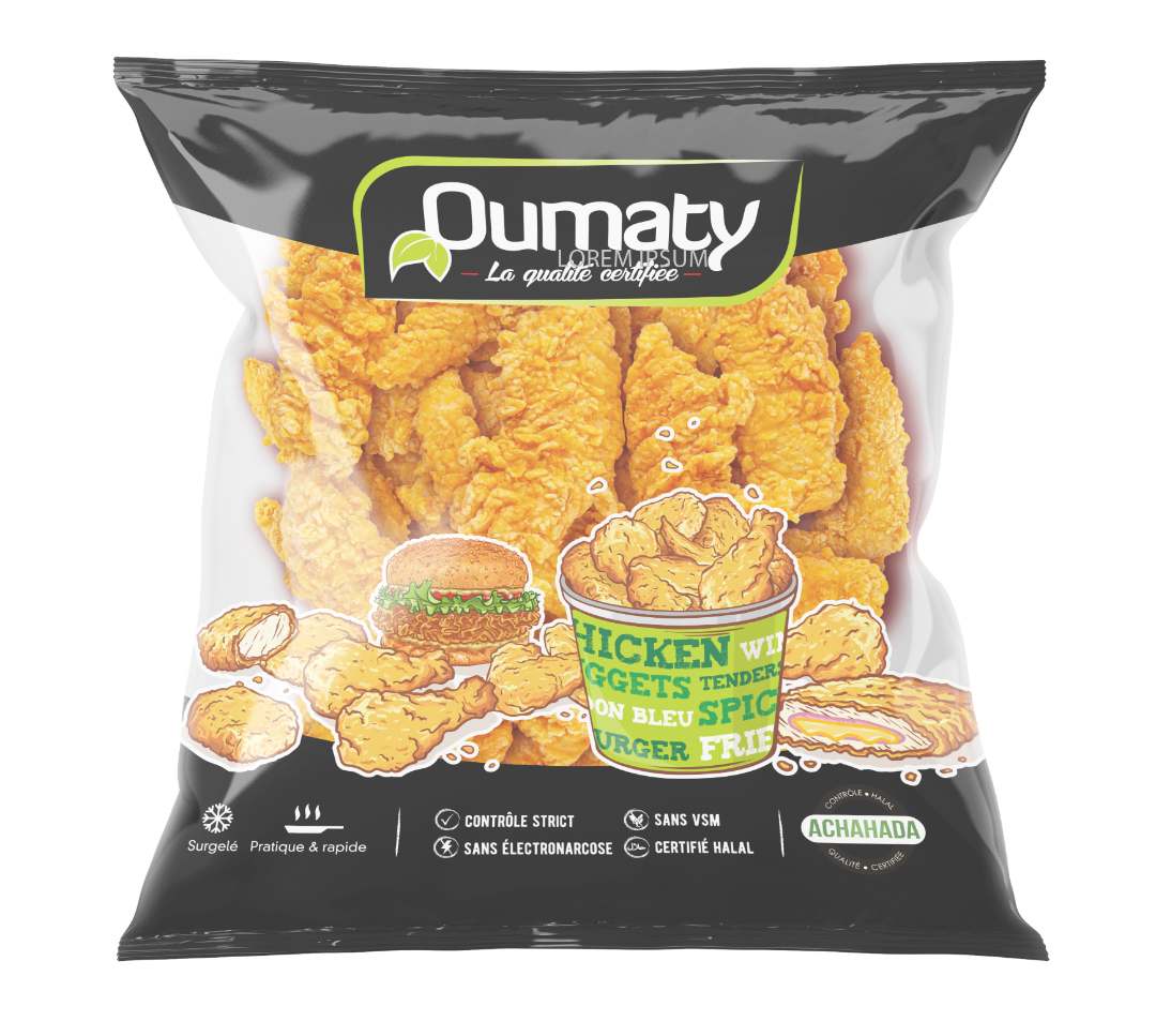 oumaty — tenders poulet epices strips oumaty (2,5kgx4) 10kg
