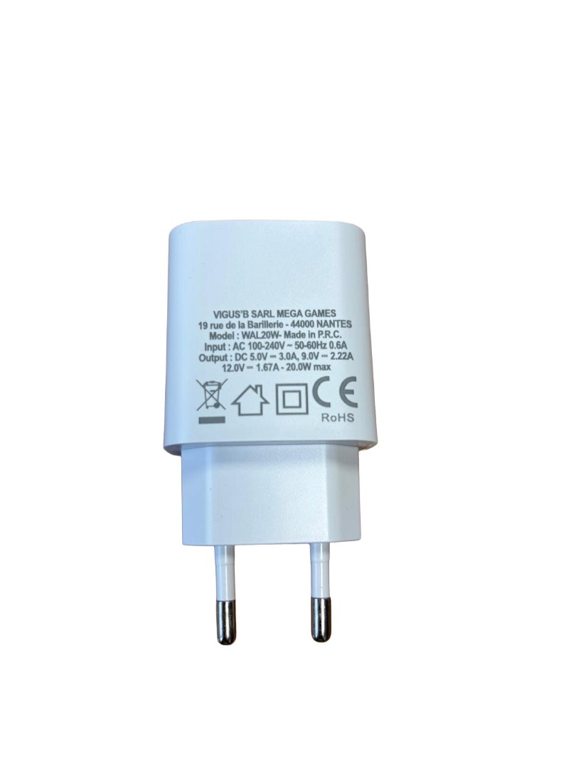 Visuel N°4 du produit rappelé : CHARGEUR TYPE C 20W/3A BOITE VIGUS B