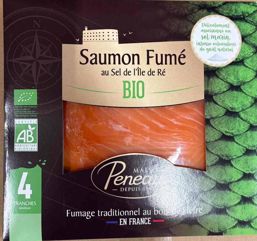 Visuel N°2 du produit rappelé : Saumon fumé bio 100g / Truite fumée bio 80g / Chutes de truite 150g / Truite fumée de mer française 100g