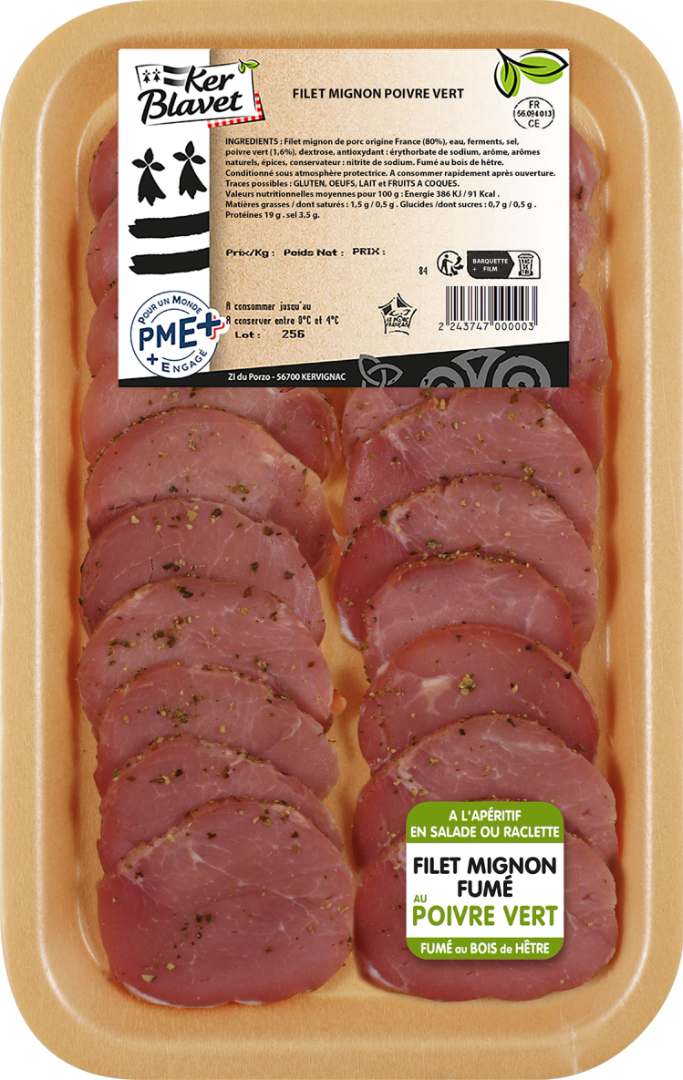 Visuel N°3 du produit rappelé : Filet mignon fumé ; Filet mignon fumé au Piment d'Espelette ; Filet mignon fumé au poivre vert