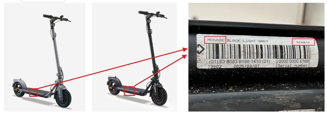 Visuel N°3 du produit rappelé : Trottinette électrique