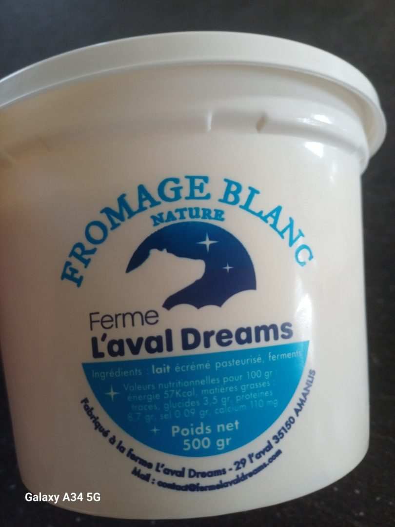 Visuel N°2 du produit rappelé : fromage blanc au lait cru