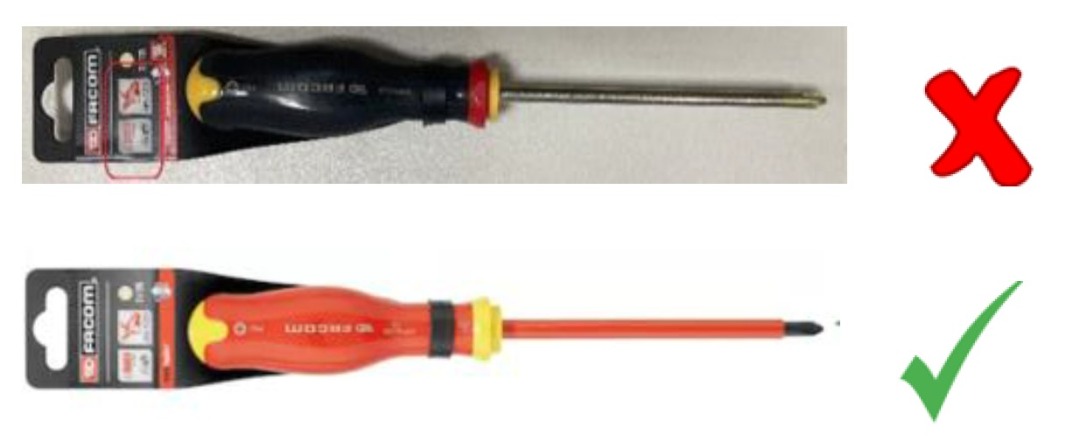 Visuel N°3 du produit rappelé : Tournevis FACOM ATP2X125VEPB