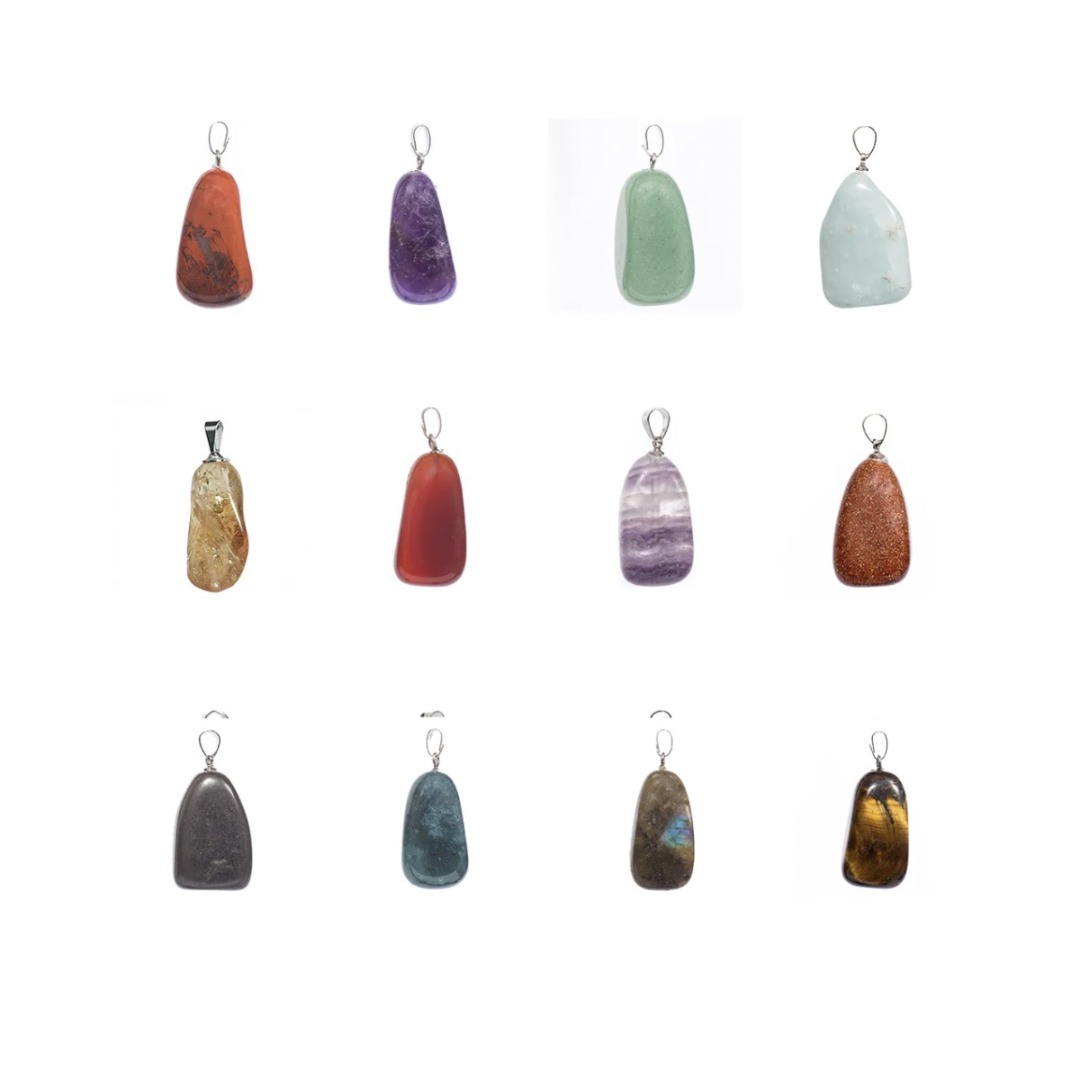 Visuel N°2 du produit rappelé : PENDENTIFS PIERRES ROULÉES SUR BÉLIÈRE 