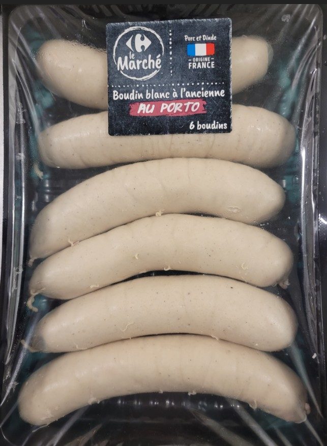Visuel N°2 du produit rappelé : BOUDIN BLANC A L'ANCIENNE AU PORTO