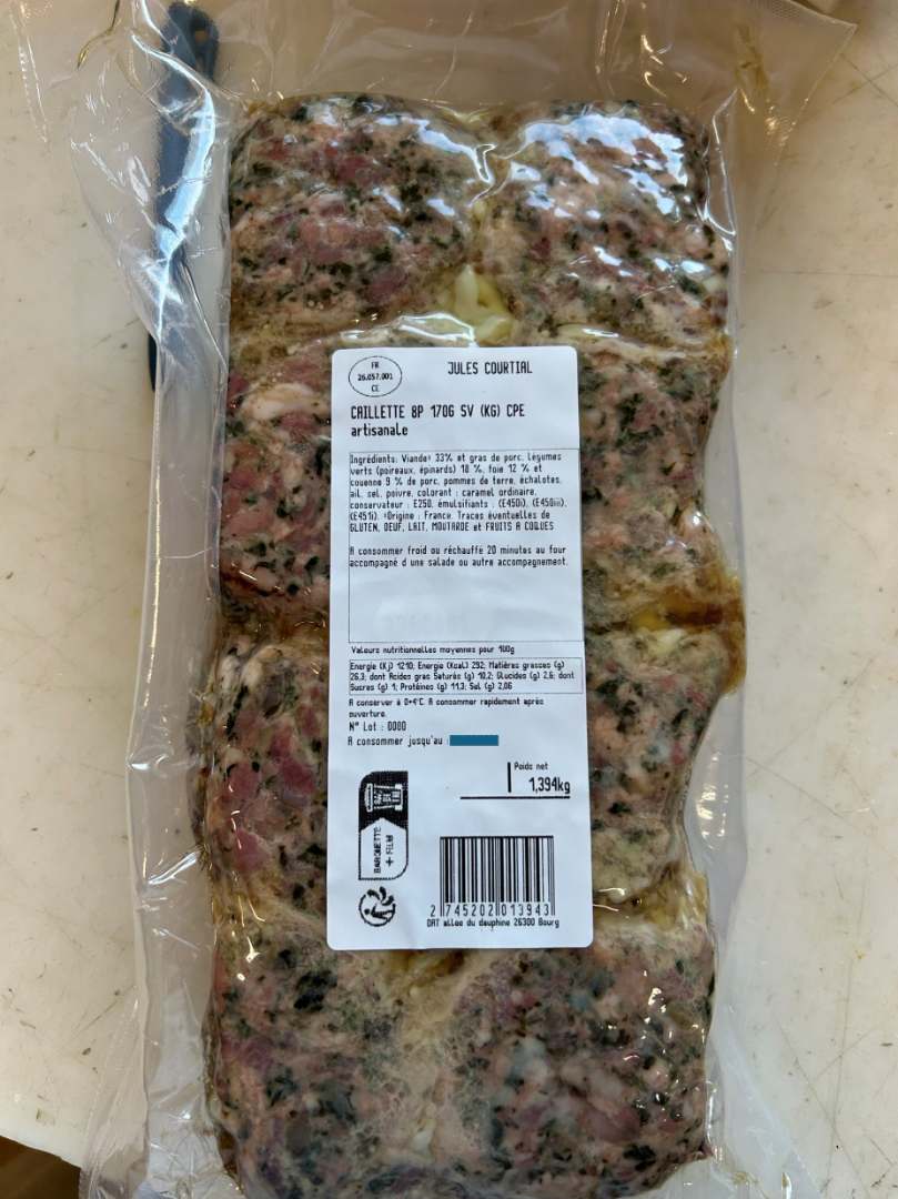 Visuel N°3 du produit rappelé : Caillette boule VPF