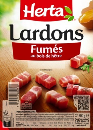 Visuel N°2 du produit rappelé : Lardons Fumés