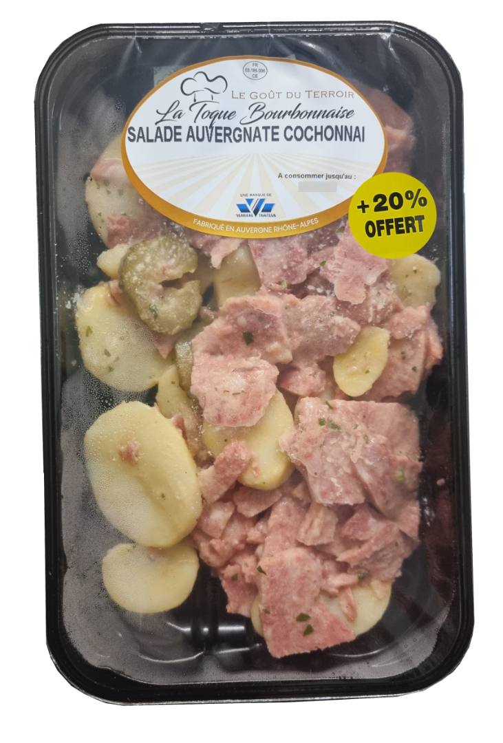 Visuel N°2 du produit rappelé : SALADE AUVERGNATE DE COCHONNAILLE