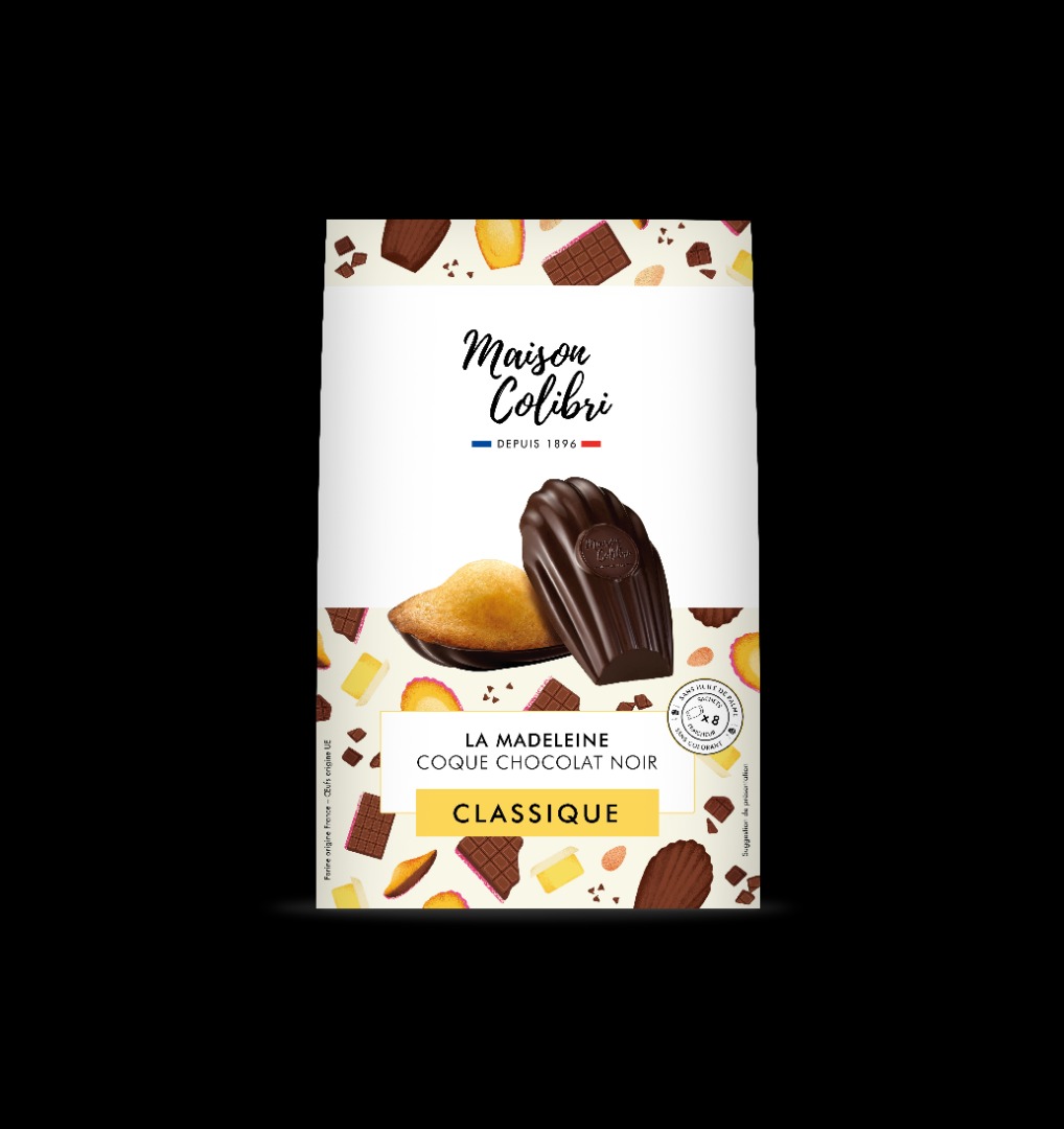 Rappel Consommateur - Détail Madeleine coque chocolat noir Classique MAISON  COLIBRI