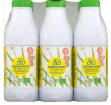 Visuel N°2 du produit rappelé : Croissance nature 1L Bio Monoprix
