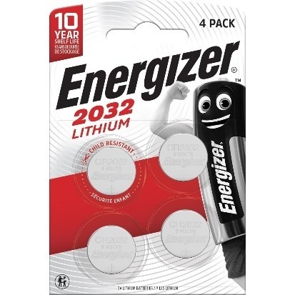 Rappel Consommateur - Détail Energizer Lithium CR2032 paquet de quatre  piles Energizer