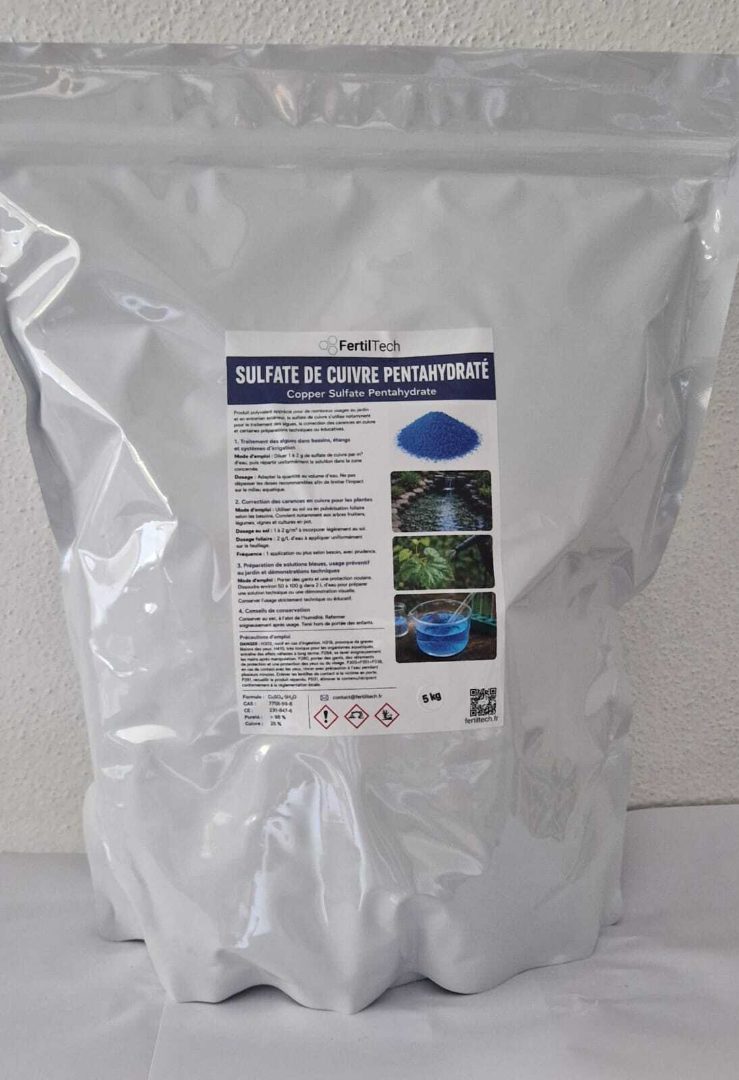 Illustration produit - Sulfate de cuivre pentahydraté fertiltech : tous conditionn…