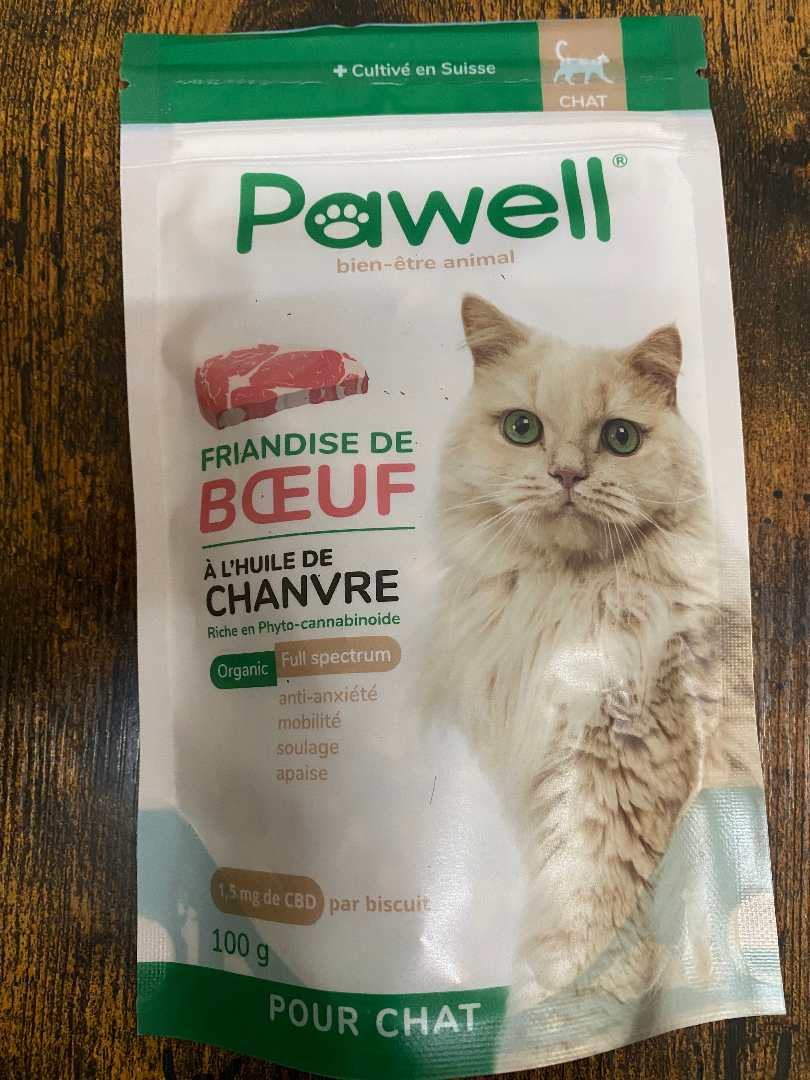 Pawell friandise boeuf chat 1.5mg de cbd