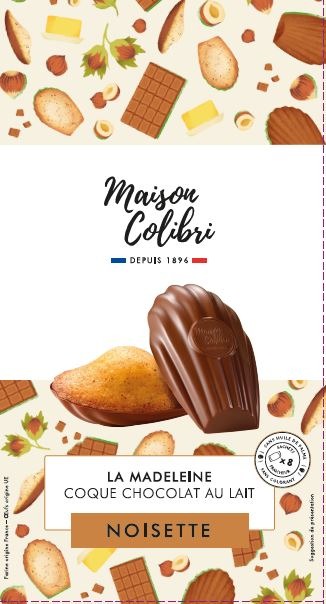 Rappel Consommateur - Détail Madeleine coque chocolat noir Classique et  madeleine noisette coque chocolat lait MAISON COLIBRI