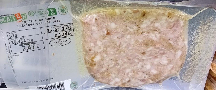 Visuel N°2 du produit rappelé : Terrines cuisinés par nos pros