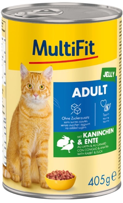 Visuel N°2 du produit rappelé : MultiFit Adult Jelly Lapin et canard
