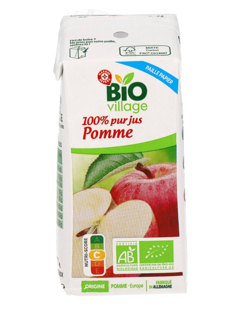 Visuel N°2 du produit rappelé : PUR JUS DE POMME BIO 6X20CL et PUR JUS DE POMME BIO 20CL
