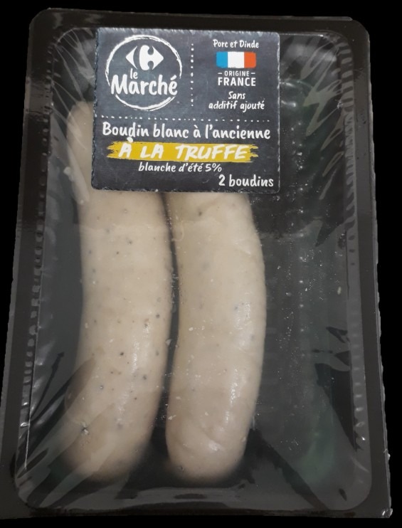 Boudin blanc a l'ancienne a la truffe