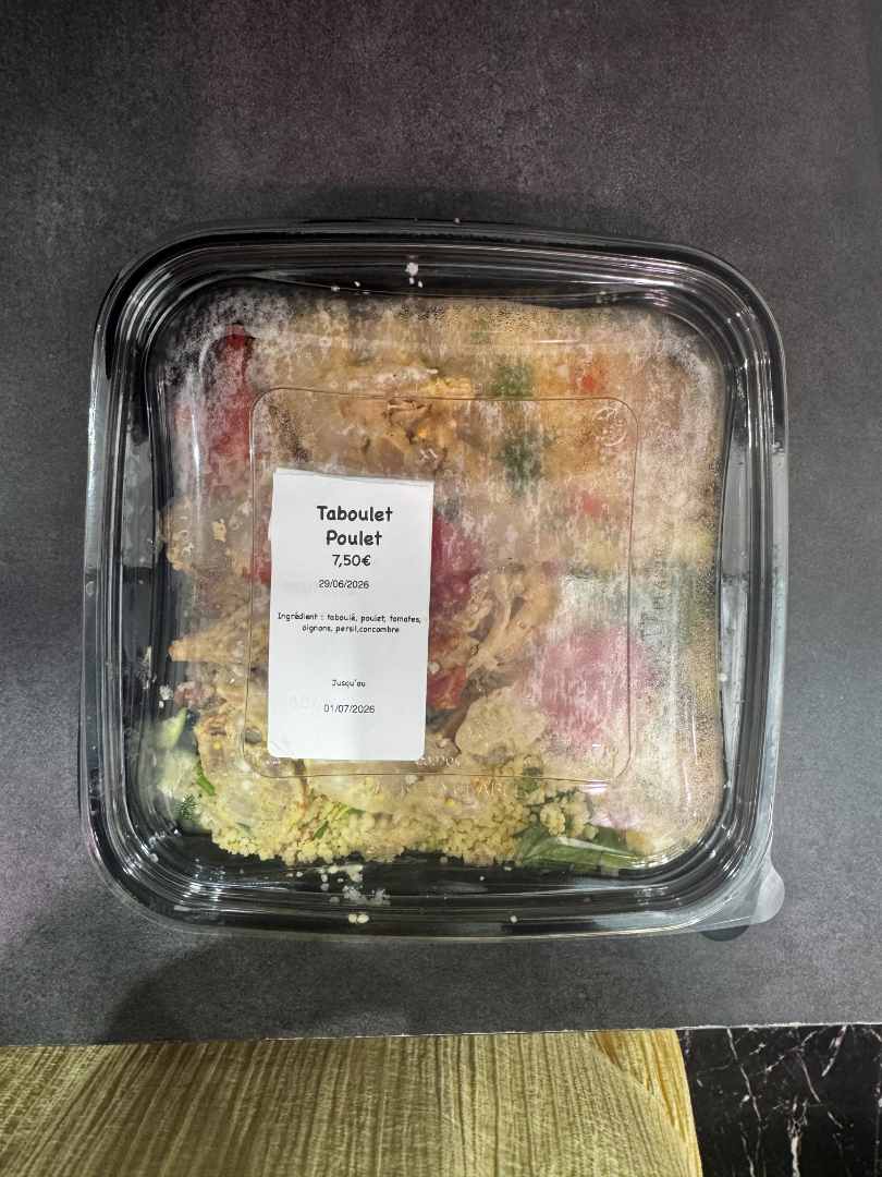 Visuel N°2 du produit rappelé : Taboulet poulet