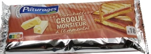 Visuel N°2 du produit rappelé : LES TRANCHETTES CROQUE MONSIEUR A L'EMMENTAL