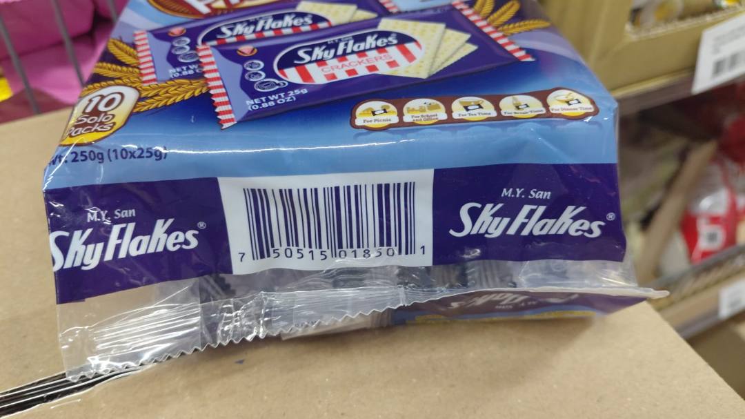 Visuel N°3 du produit rappelé : Crackers Sky Flakes Snackpack 250 g