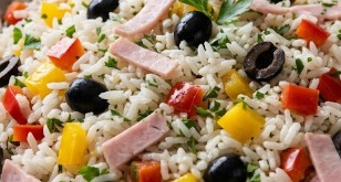 Salade de riz composée