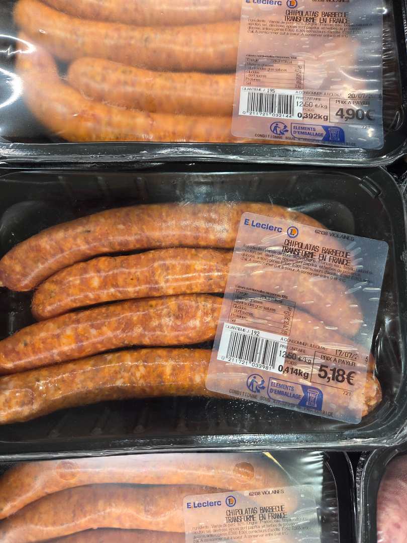 Visuel N°3 du produit rappelé : SAUCISSE