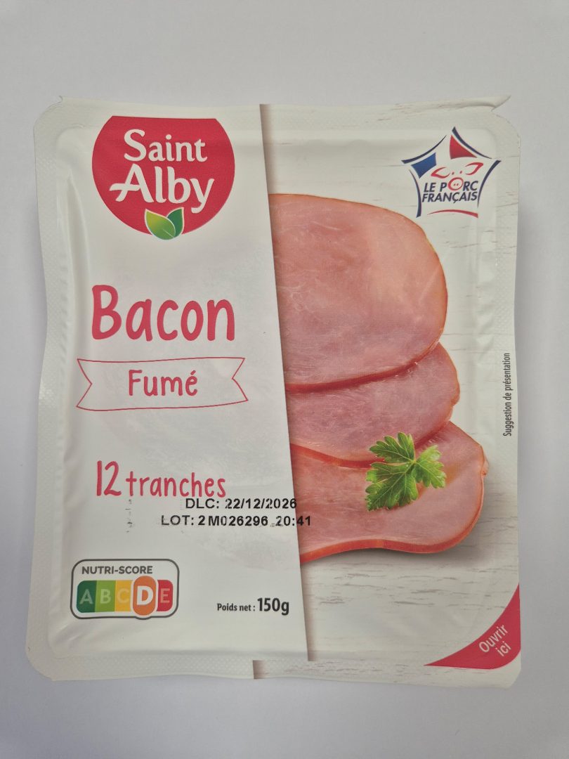 Bacon fumé 12 tranches