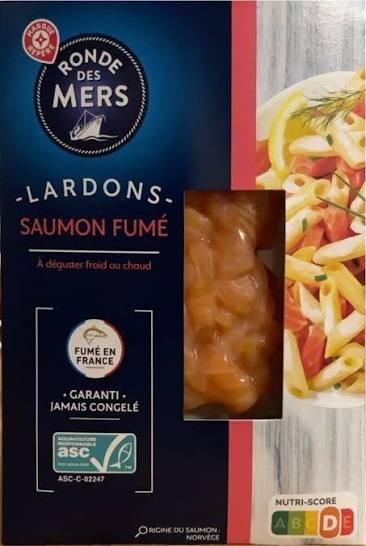 Visuel N°5 du produit rappelé : saumon fumé et lardons de saumon 
