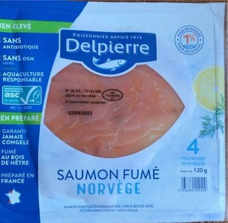 Visuel N°2 du produit rappelé : saumon fumé 