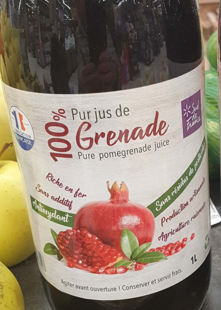 Visuel N°2 du produit rappelé : 100% Pur jus de Grenade