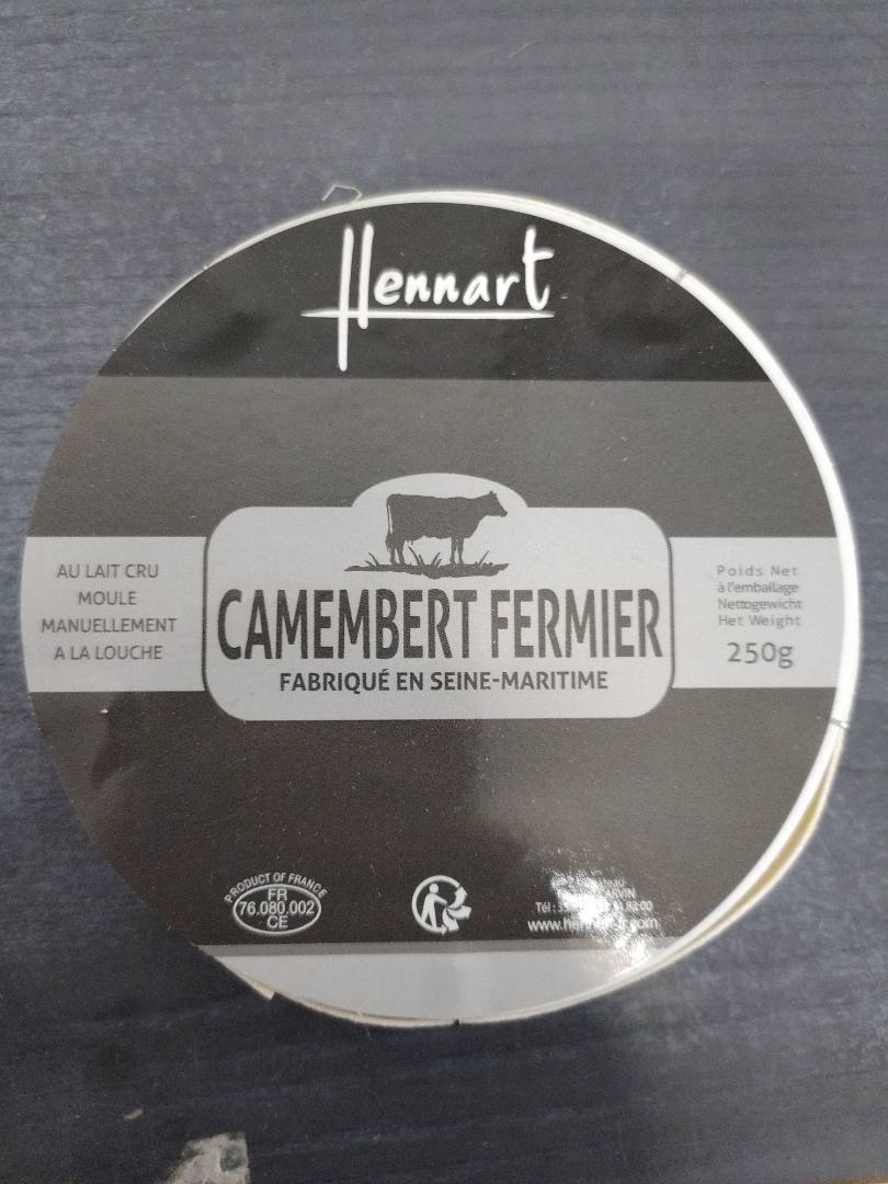 Visuel N°2 du produit rappelé : Camembert fermier au lait cru