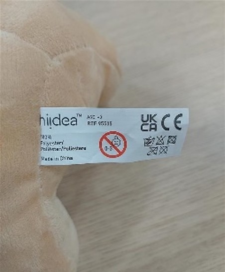 Visuel N°3 du produit rappelé : Ours en peluche 