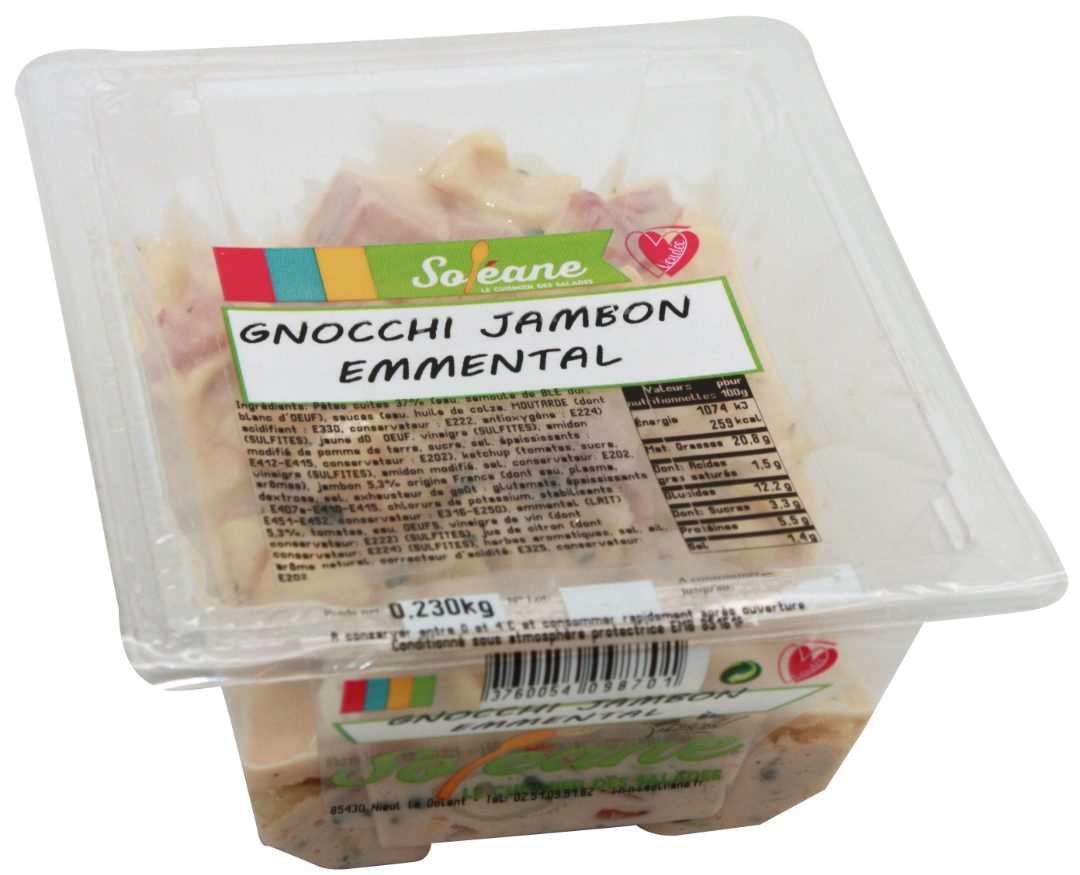 Salade De Pate Au Jambon Emmental Ou Gnocchi Au Jambon Emmental - SOLEANE
