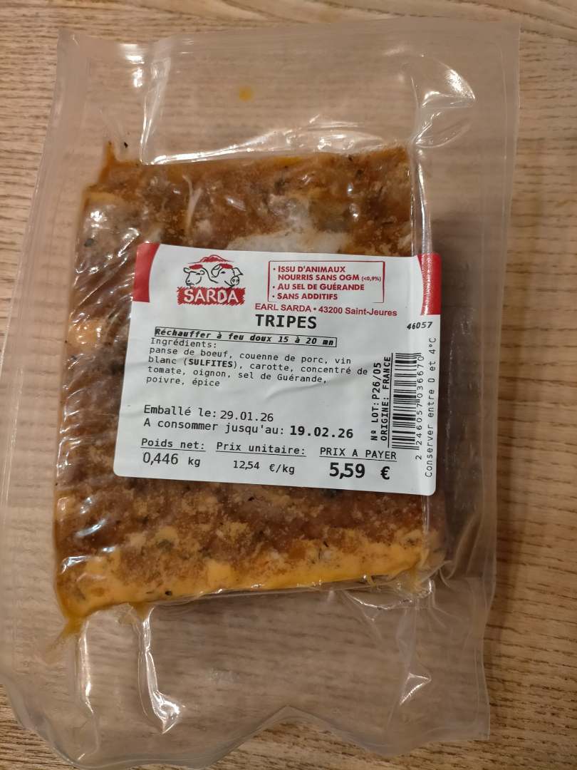 Visuel N°3 du produit rappelé : noix de jambon blanc et tripes 