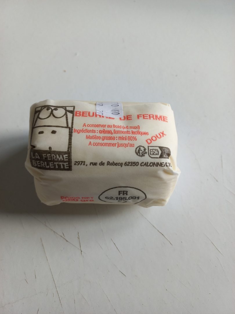 Illustration produit - Beurre de ferme  250 g