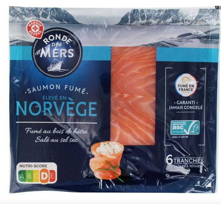 Saumon Fume Eleve En Norvege 6 Tranches - RONDE DES MERS