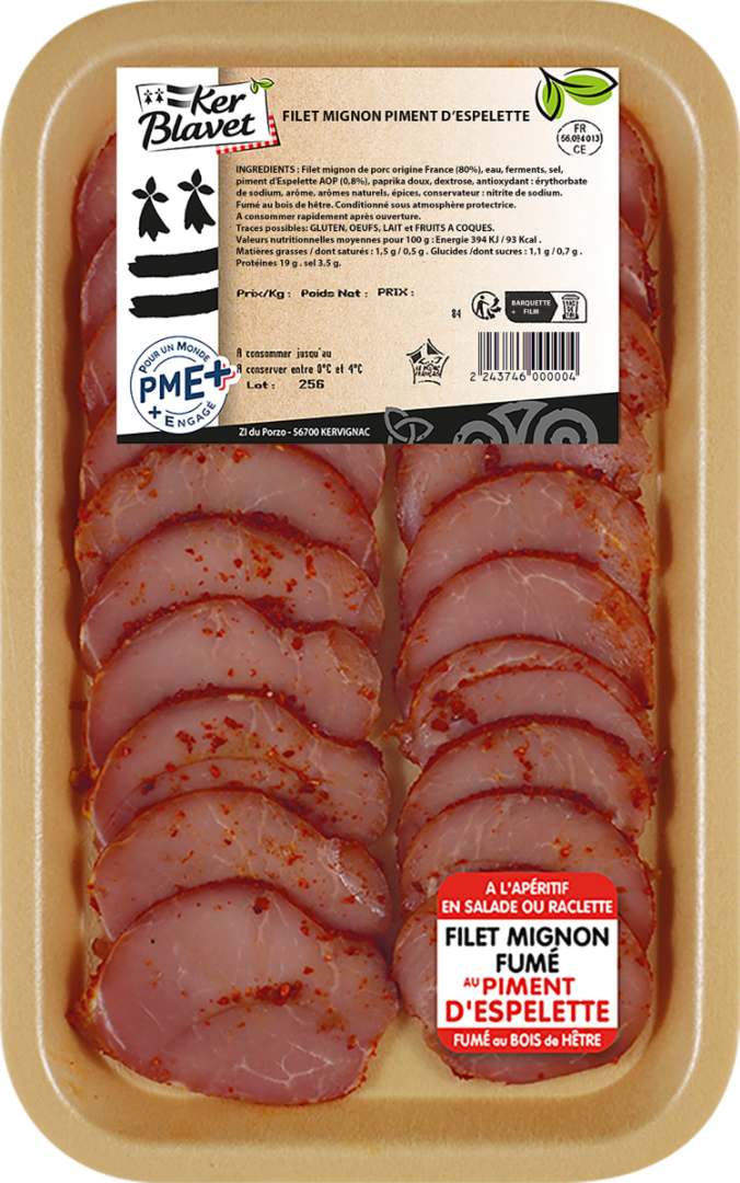 Visuel N°2 du produit rappelé : Filet mignon fumé ; Filet mignon fumé au Piment d'Espelette ; Filet mignon fumé au poivre vert