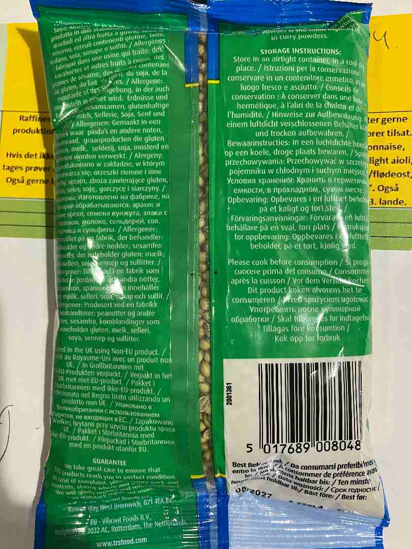 Visuel N°2 du produit rappelé : Graines de coriandre Dhania entières