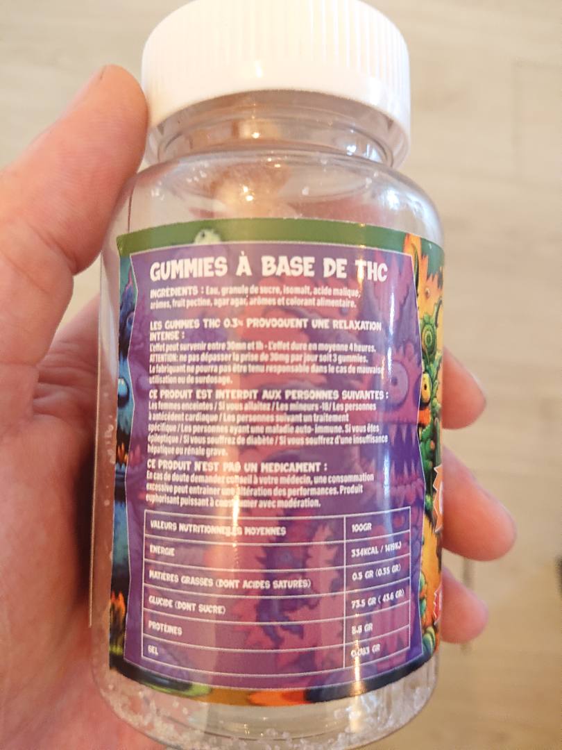 Visuel N°3 du produit rappelé : HAPPY GANJA GUMMIES THC 0.3%