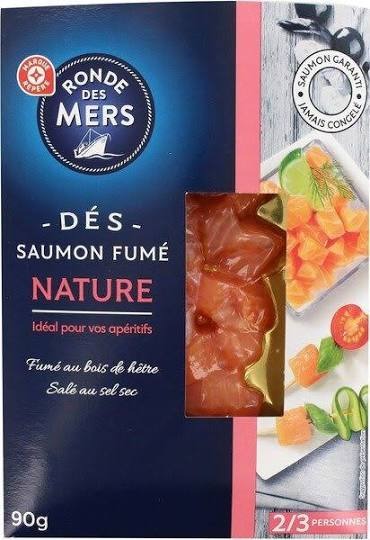 Illustration produit - Saumon fumé et lardons de saumon