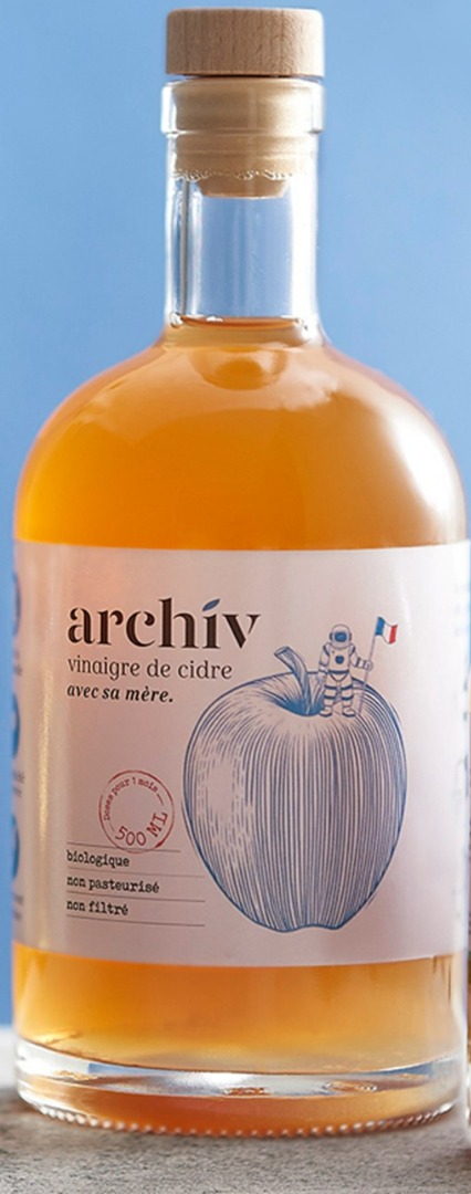 Archie, vinaigre de cidre biologique, français non filtré