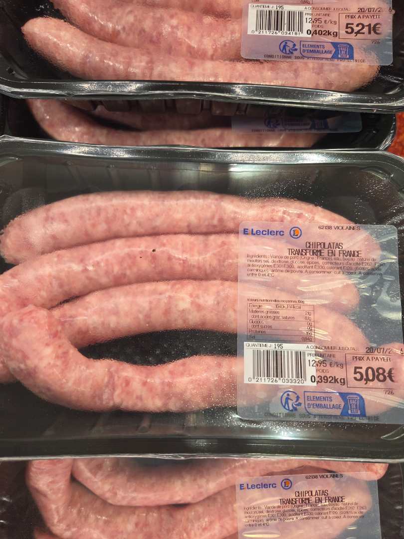 Visuel N°4 du produit rappelé : SAUCISSE