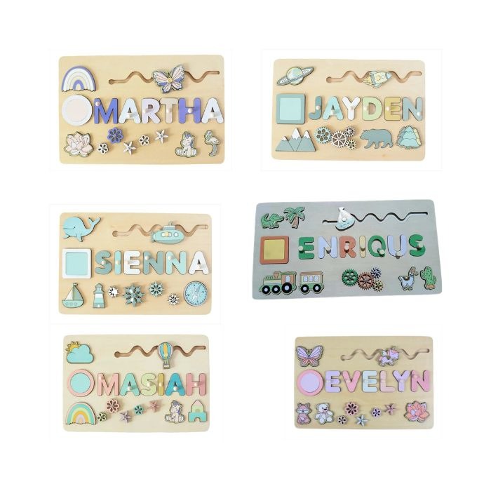 Visuel N°2 du produit rappelé : Puzzle en Bois Personnalisé avec Prénom – Cadeau Éducatif et Ludique