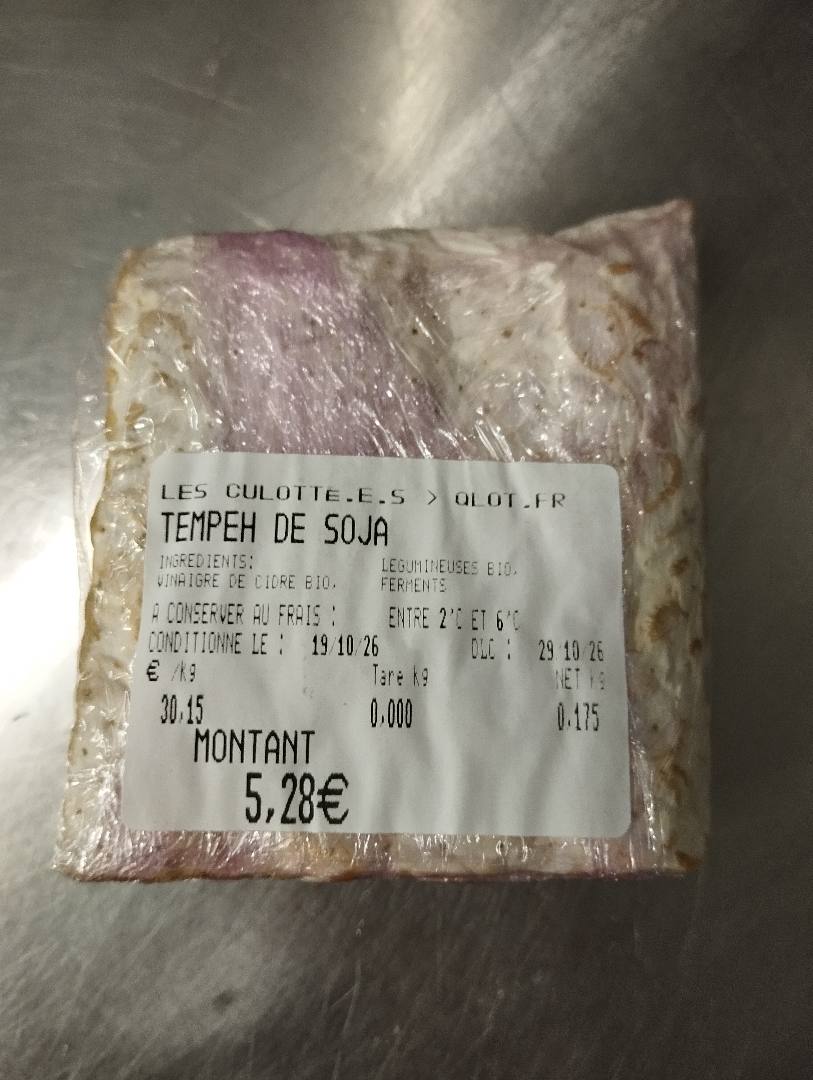 Visuel N°2 du produit rappelé : Tempeh artisanal frais et bio du Diois